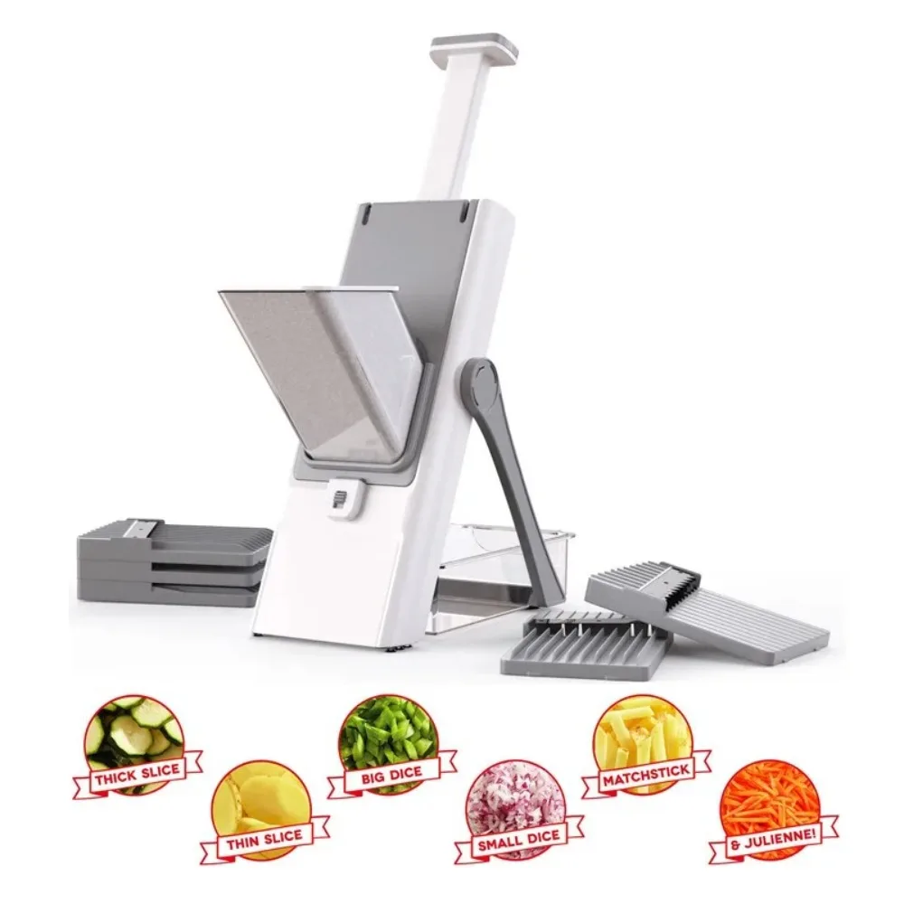 

Multifunctional Manual Vegetable Cutter 5 In 1 Kitchen Gadgets Fruit Potato Slicer Cheese Graters French Fries Shredders