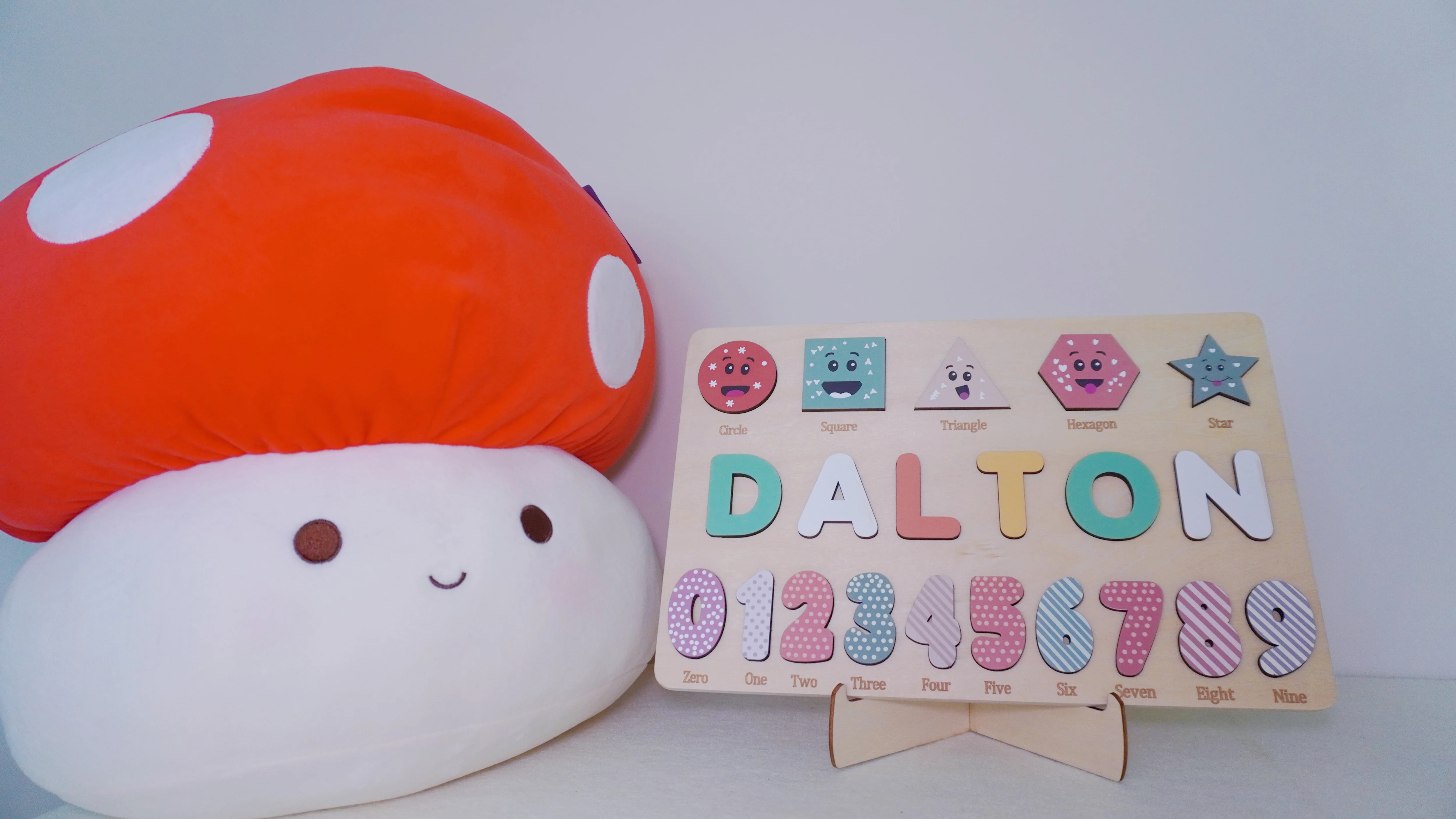 Premium Handcrafted Wooden Personalized Name Puzzle 1st Birthday Gift Early Learning Toy Free engraving text on back
Premium Handcrafted Wooden Personalized Name Puzzle 1st Birthday Gift Early Learning Toy Free engraving text on back