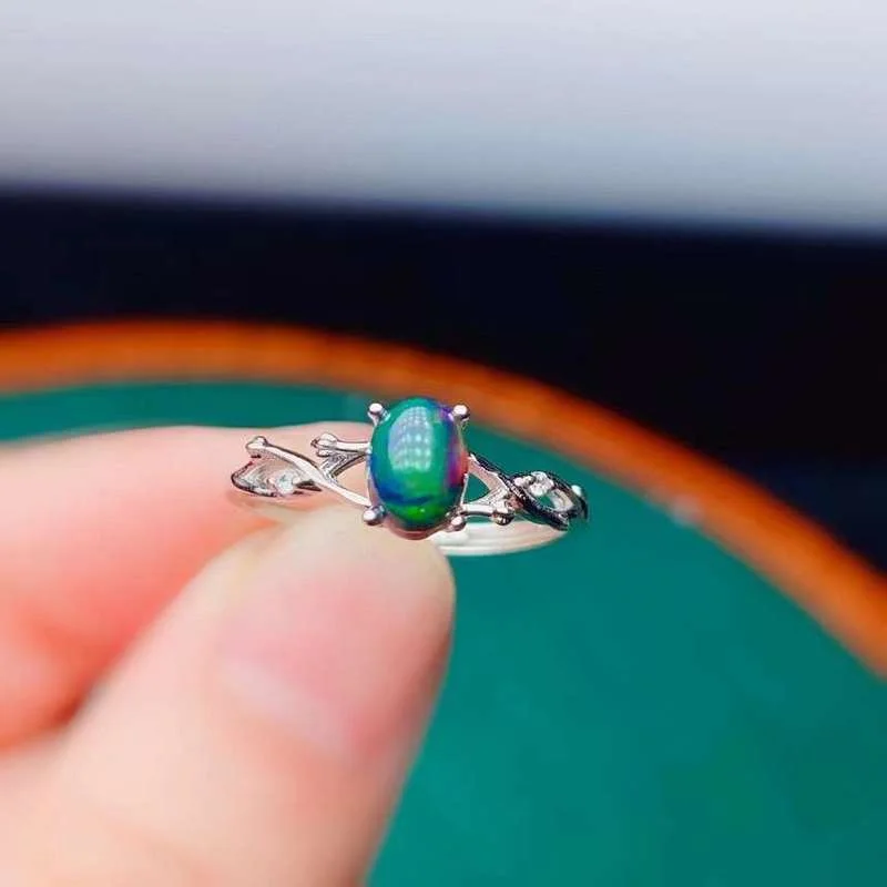 YULEM New Natural Opal Ring, 925 Silver Ladies Ring, Fine Craftsmanship, Simple and Elegant, Can Be Customized
YULEM New Natural Opal Ring, 925 Silver Ladies Ring, Fine Craftsmanship, Simple and Elegant, Can Be Customized