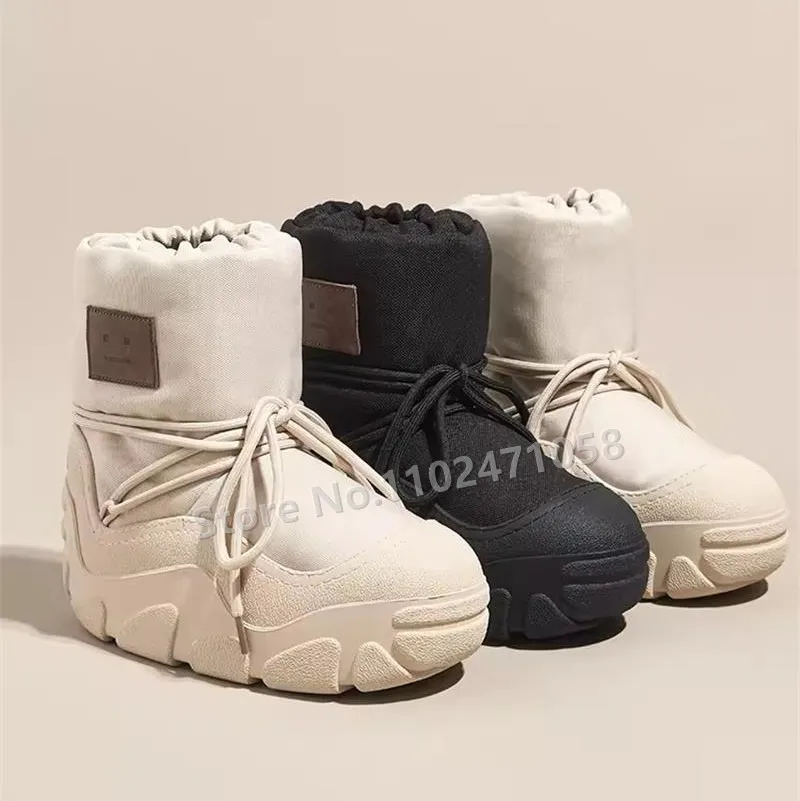 Chunky Bottom Height Increasing Women Snow Boots Winter Warm Slip-On Ankle Short Boots Cute Round Toe Female Boots Flats Shoes 
Chunky Bottom Height Increasing Women Snow Boots Winter Warm Slip-On Ankle Short Boots Cute Round Toe Female Boots Flats Shoes