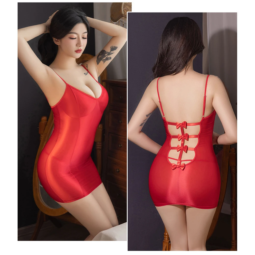 New Women Sheer Bodycon Dress Shiny Glossy See Through Slip Short Silky Dress Backless Slim Sexy Lingerie 2023
New Women Sheer Bodycon Dress Shiny Glossy See Through Slip Short Silky Dress Backless Slim Sexy Lingerie 2023