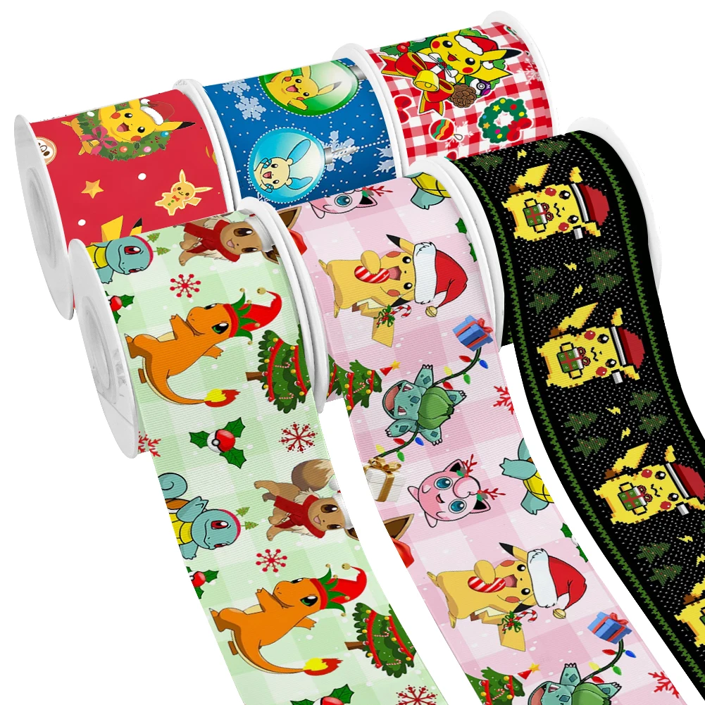 10 Yards Japanese Pokeman Crew Printed Christmas Series Grosgrain Satin Ribbon For DIY Holiday Decoration Kids Gift Wrapping
10 Yards Japanese Pokeman Crew Printed Christmas Series Grosgrain Satin Ribbon For DIY Holiday Decoration Kids Gift Wrapping
