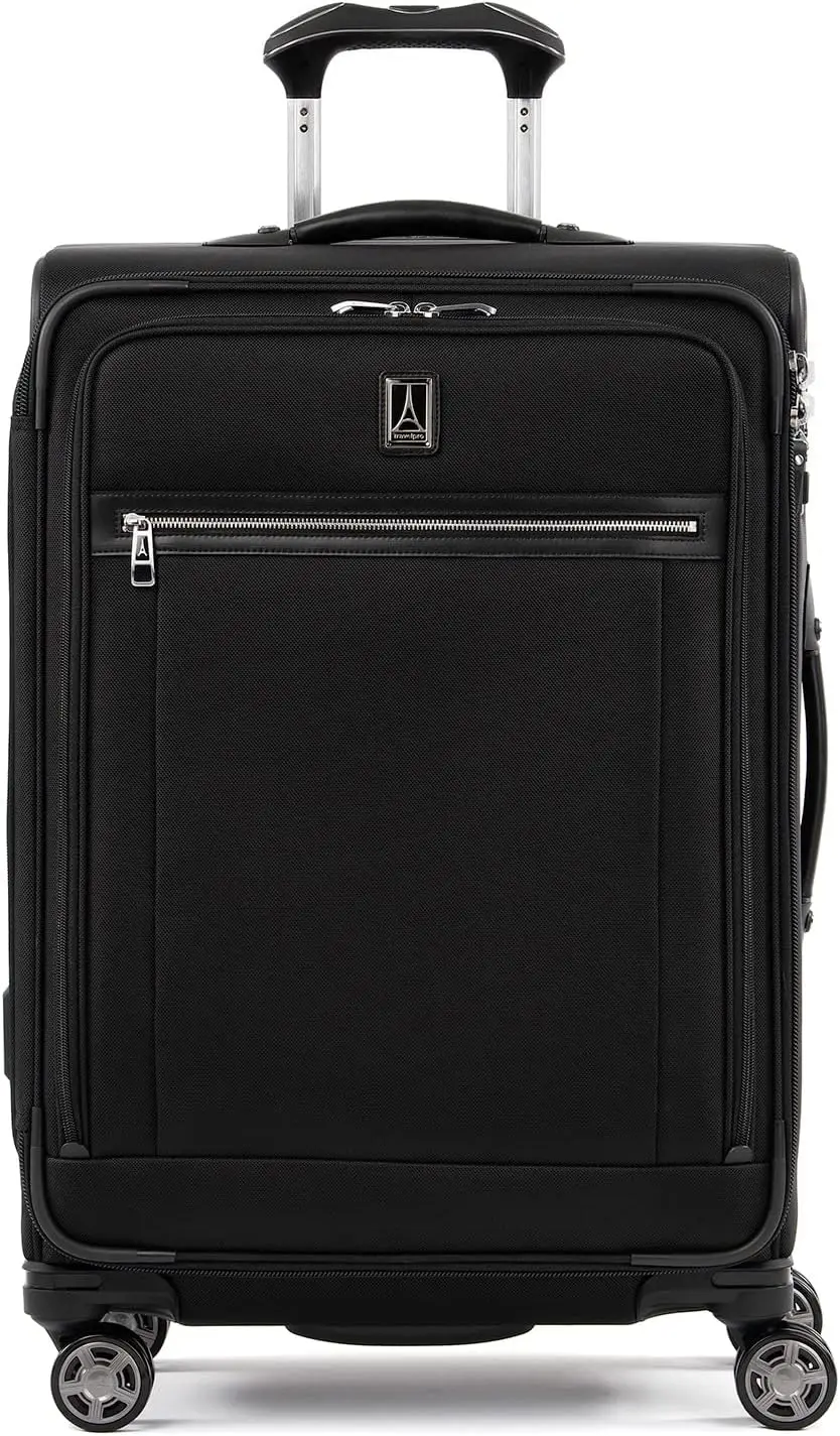 

Travelpro Platinum Elite Softside Expandable Checked Luggage, 8 Wheel Spinner Suitcase, TSA Lock, Men and Women, Shadow Black,