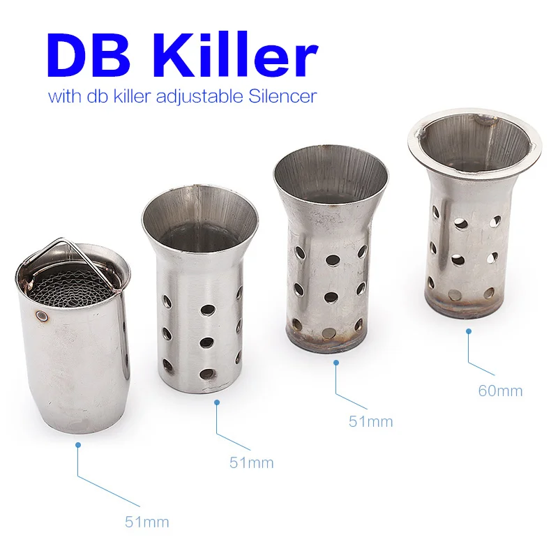 db killer Motorcycle Exhaust Muffler Stainless steel Adjustable db killer Silencer Noise Sound Eliminator 51mm 60mm Slip-on
db killer Motorcycle Exhaust Muffler Stainless steel Adjustable db killer Silencer Noise Sound Eliminator 51mm 60mm Slip-on