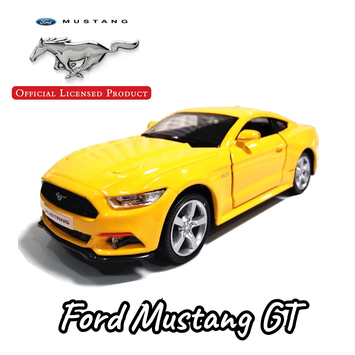 

Scale 1:36 Ford Mustang GT Car Model Replica Diecast Vehicle Miniature Home Office Interior Decor Xmas Gift Kid Boy Toy