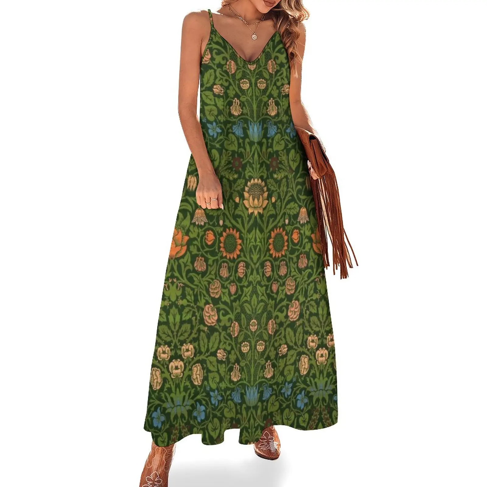 William Morris Tapestry Rug Red Green Sleeveless Dress Summer skirt prom dress 2024
William Morris Tapestry Rug Red Green Sleeveless Dress Summer skirt prom dress 2024