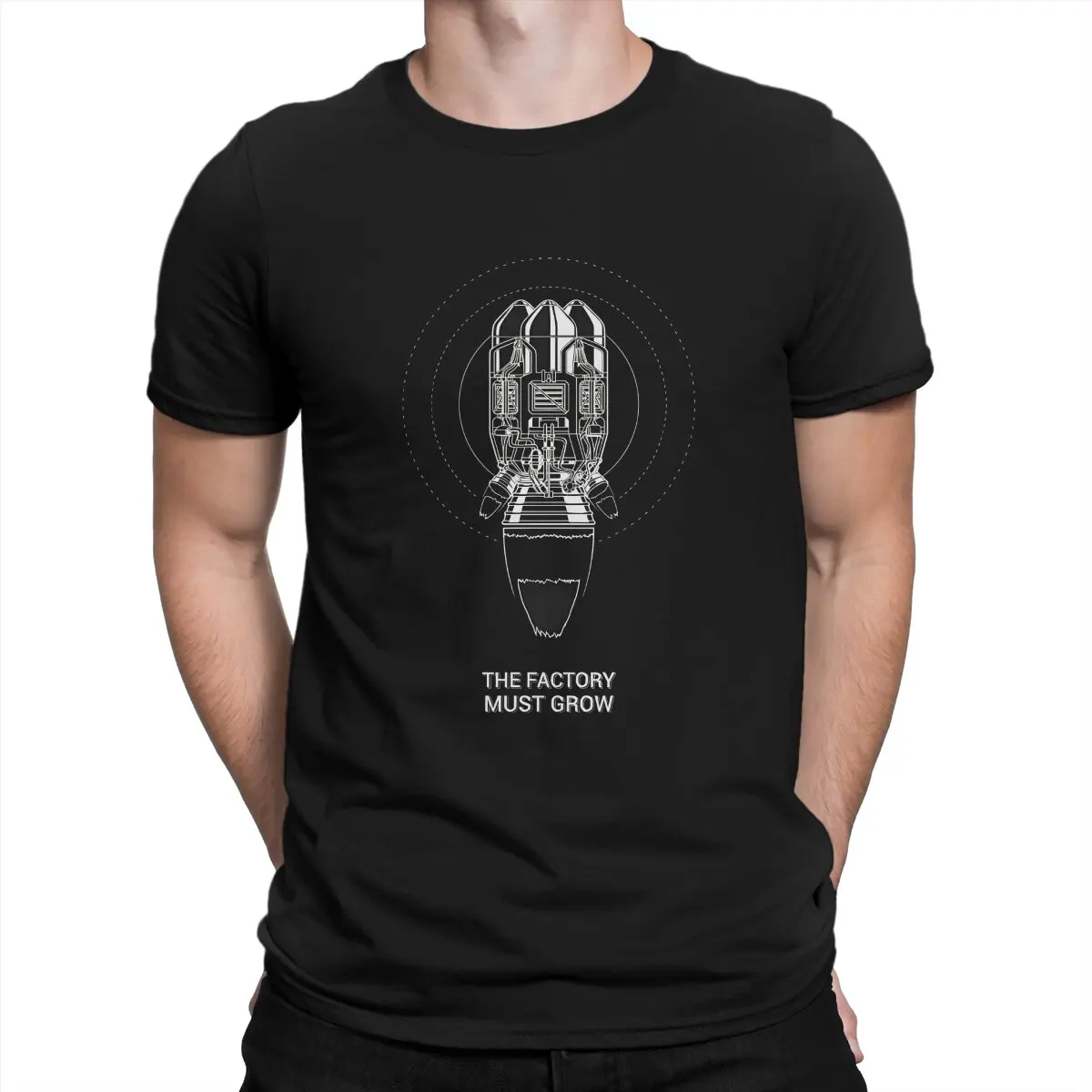 Factorio Rocket With The Factory Must Grow Meme T Shirt for Men 100% Cotton Vintage T-Shirts Round Neck F-Factorio Game
Factorio Rocket With The Factory Must Grow Meme T Shirt for Men 100% Cotton Vintage T-Shirts Round Neck F-Factorio Game