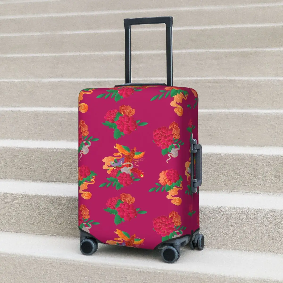 

2024 New Flower Print Suitcase Cover Flight Fashion Useful Luggage Accesories Business Protector