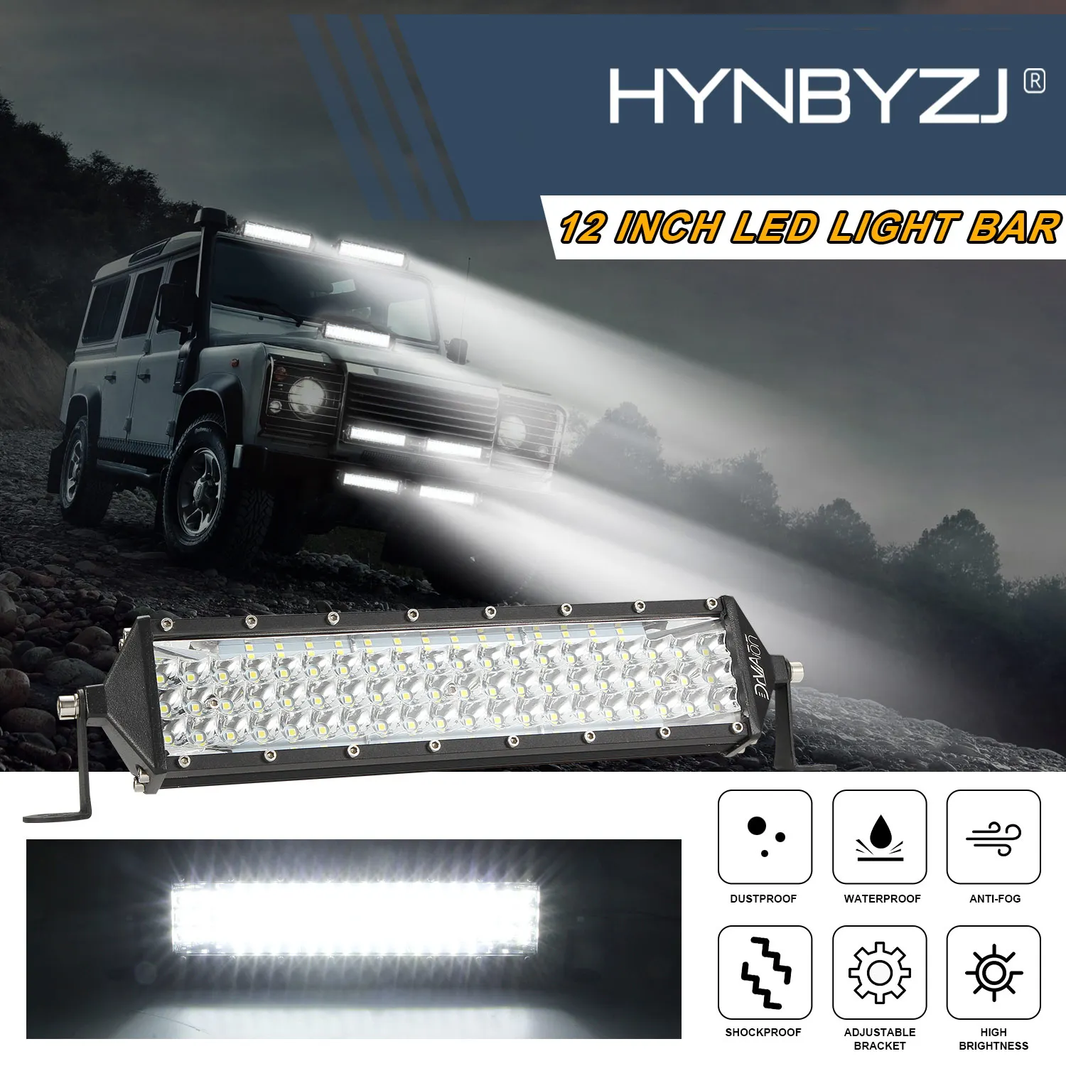 

12inch 134LED 402W 5 rows LED Work Light Bar Spotlight Flood 12V 24V Offroad LED Light Bar For Truck Offroad 4X4 4WD Car SUV ATV