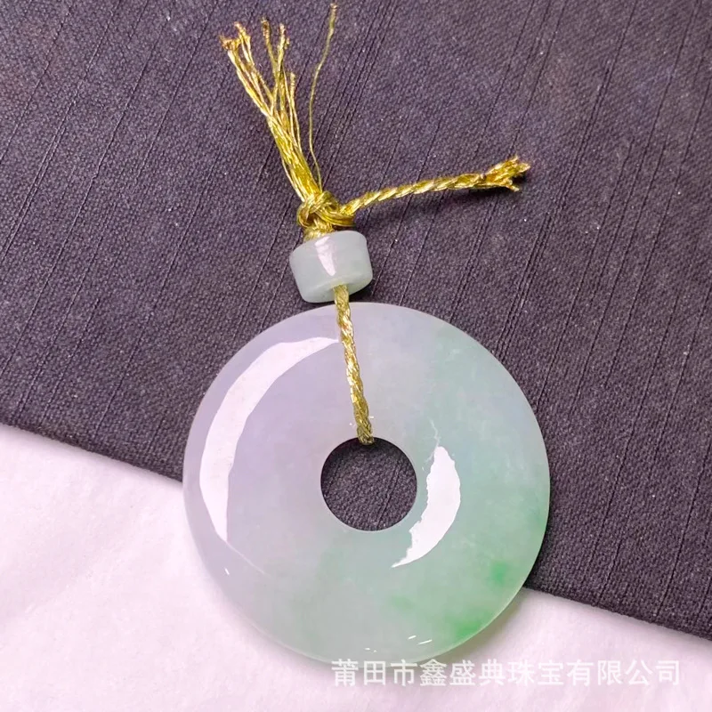 

Live Broadcast Supply Wholesale Myanmar Natural Emerald Pendant a Goods Color Jade Ring with Certificate