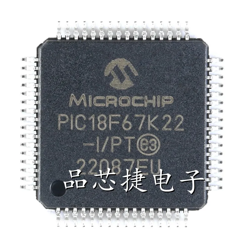 

5pcs/Lot PIC18F67K22-I/PT TQFP-64 8-BIT MCU High-Performance,128KB Enhanced Flash Microcontrollers With 12-Bit A/D