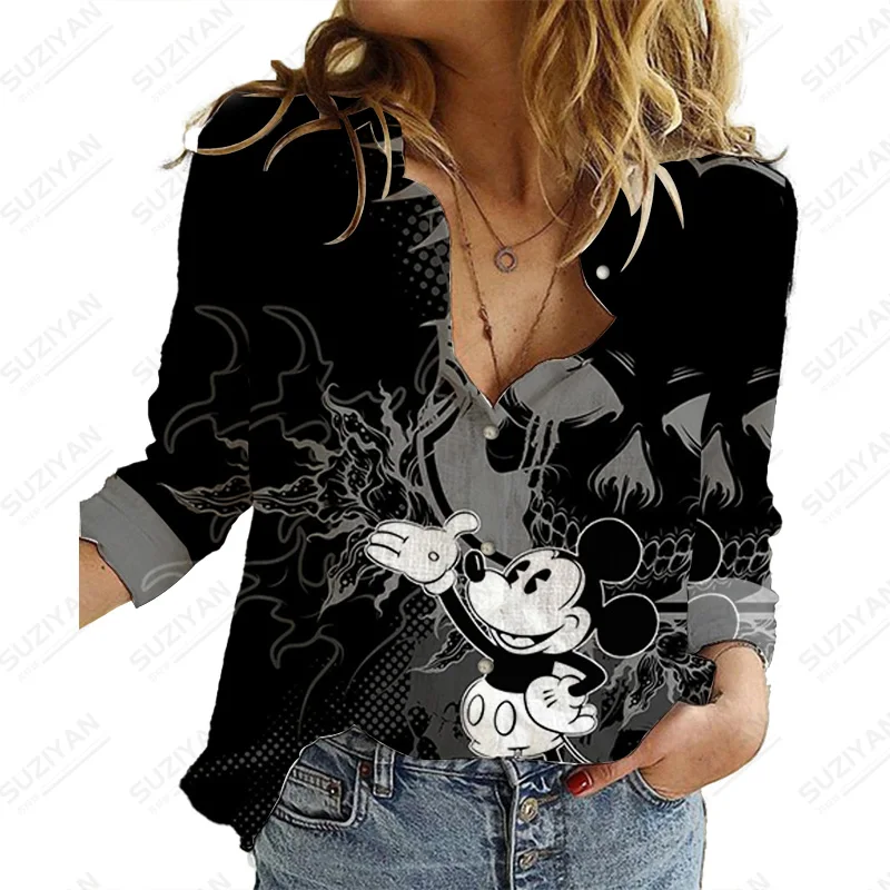 Trend Long Casual Woman Shirt Women Turn Down Collar Temperament Casual Disney Mickey Temperament Top 2022 New Fashion
Trend Long Casual Woman Shirt Women Turn Down Collar Temperament Casual Disney Mickey Temperament Top 2022 New Fashion