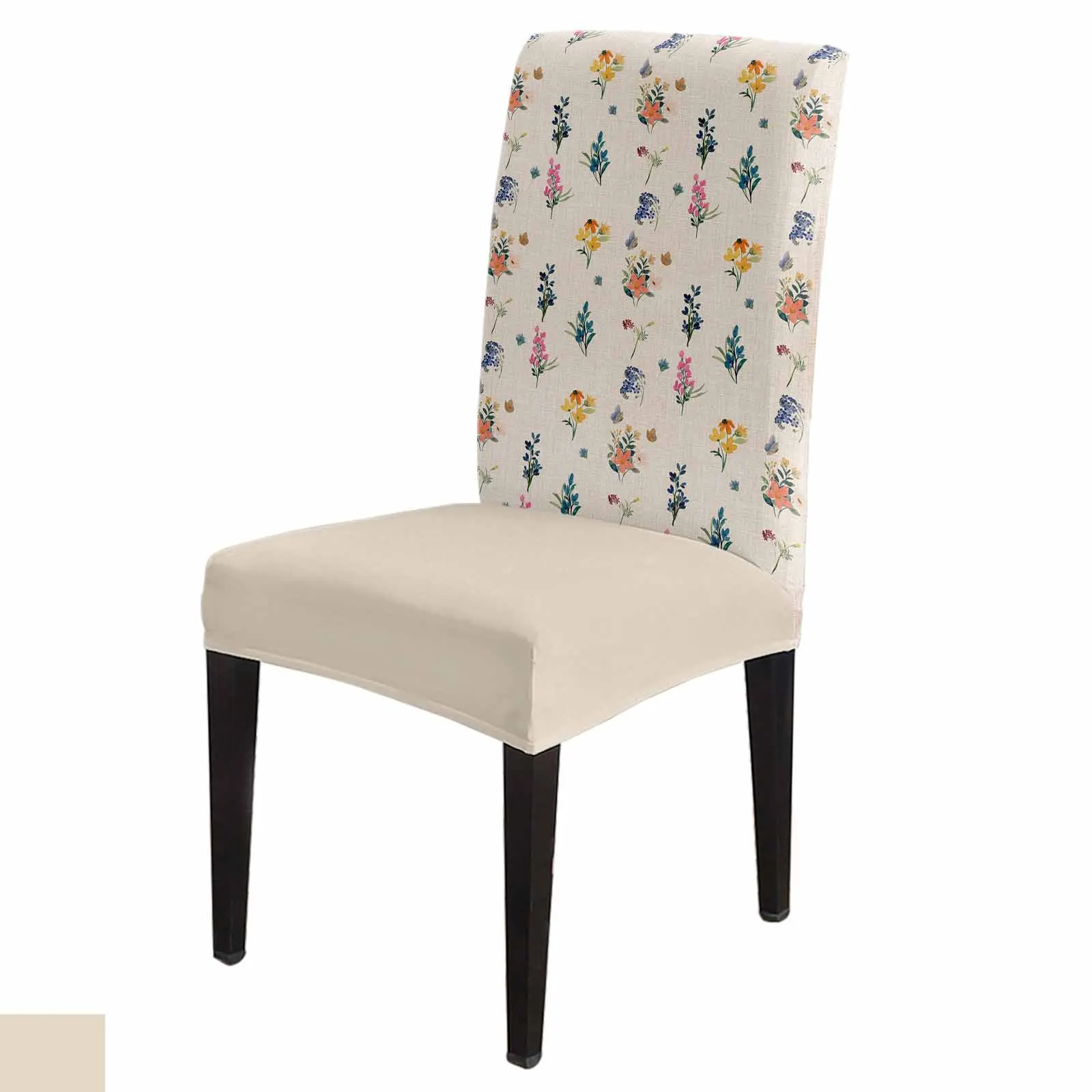 

Daisy Flower Lavender Butterfly Chair Cover Stretch Elastic Dining Room Chair Slipcover Spandex Case for Office Chair