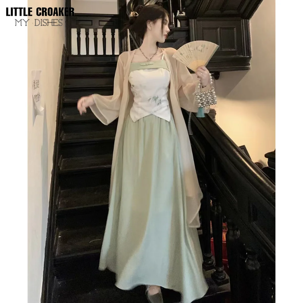 3-piece Set Women Y2k Clothes Floral Split Tank Top + Long Cardigan + High Waist Skirt Suit Female Summer Outfits for Women 2023
3-piece Set Women Y2k Clothes Floral Split Tank Top + Long Cardigan + High Waist Skirt Suit Female Summer Outfits for Women 2023