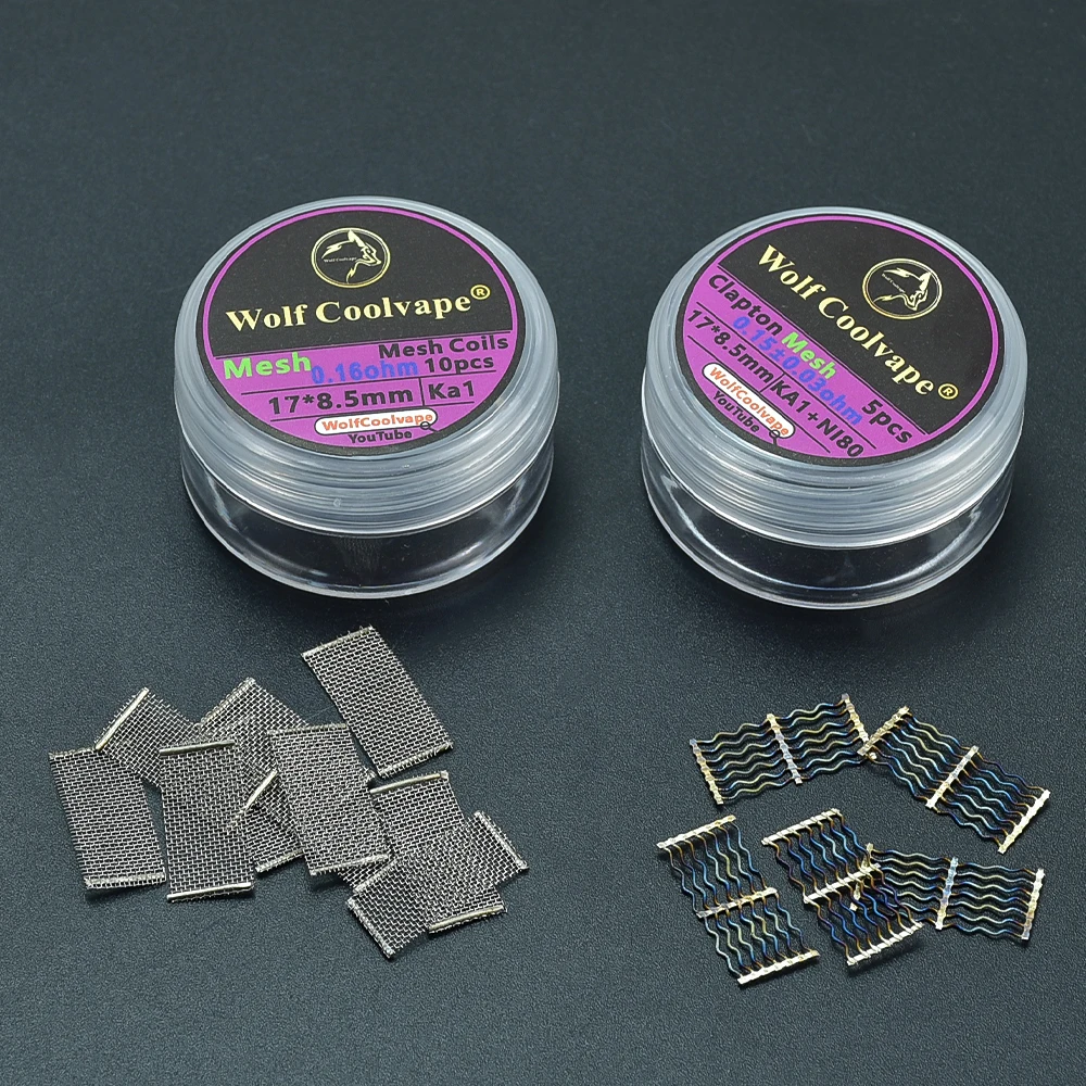wolf coolvape coils Ni80 KA1+NI80 clapton Mesh nexmesh Coil 0.15ohm KA1 0.16ohm Clapton 17*8.5mm coils for Profile RDTA /1.5 RDA
wolf coolvape coils Ni80 KA1+NI80 clapton Mesh nexmesh Coil 0.15ohm KA1 0.16ohm Clapton 17*8.5mm coils for Profile RDTA /1.5 RDA