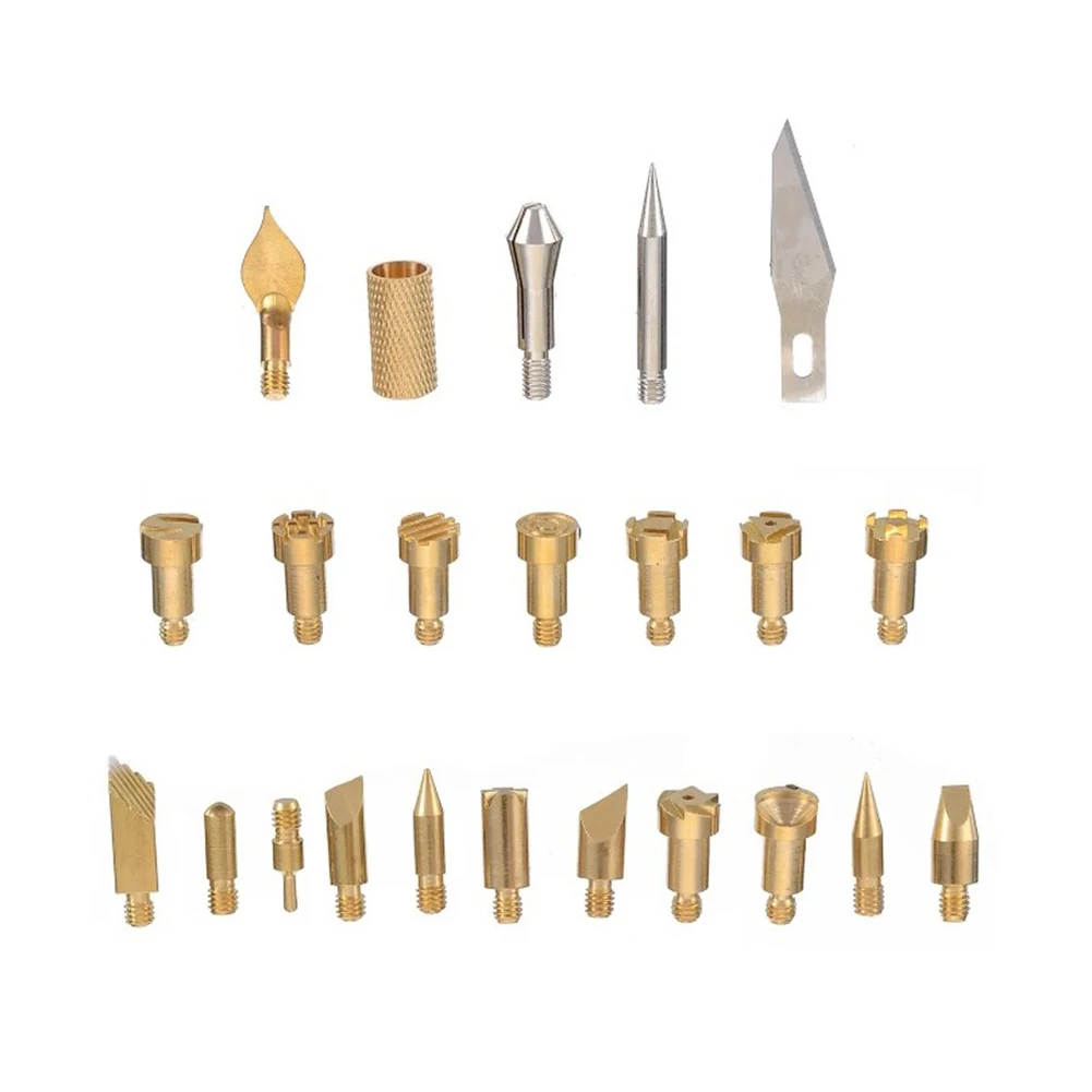 Electric Soldering Iron Tips Head Wood Burning Pen 23pcs Set for Crafting and DIY Projects on Various Surfaces
Electric Soldering Iron Tips Head Wood Burning Pen 23pcs Set for Crafting and DIY Projects on Various Surfaces