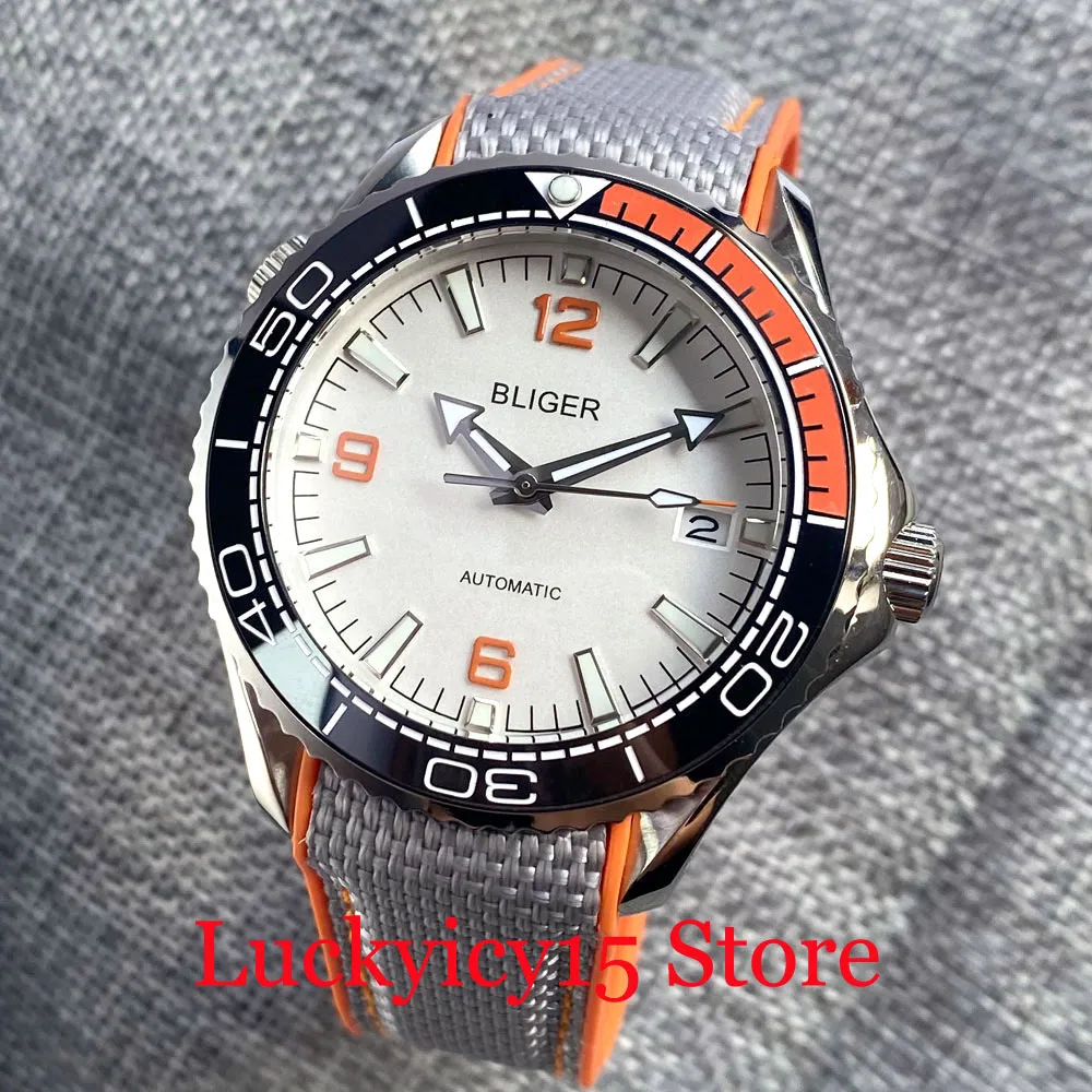 BLIGER 41MM White Dial Orange Strap 24 Jewels NH35A Automatic Movement Men's Wristwatch Sapphire Glass Luminous
BLIGER 41MM White Dial Orange Strap 24 Jewels NH35A Automatic Movement Men's Wristwatch Sapphire Glass Luminous