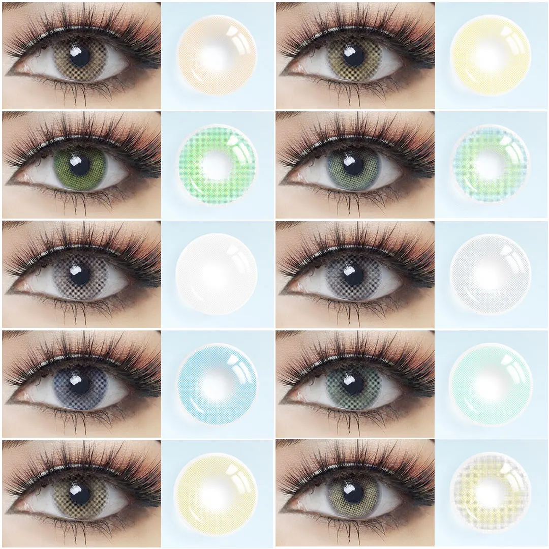 Цветные линзы 1 пара контактные натуральные для глаз повседневного