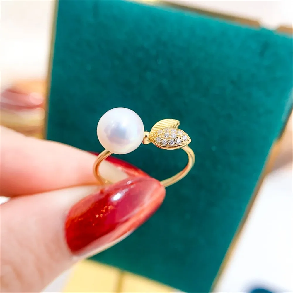 DIY Pearl Ring Accessories S925 Pure Silver Ring Empty Set K Gold Edition Ring Silver Set Fit 6-9mm Round Flat Beads Z049
DIY Pearl Ring Accessories S925 Pure Silver Ring Empty Set K Gold Edition Ring Silver Set Fit 6-9mm Round Flat Beads Z049