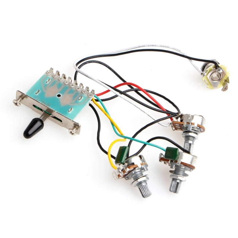5-Way 500k Pots Knobs Wiring Harness Pickup for Strat Guitar 
5-Way 500k Pots Knobs Wiring Harness Pickup for Strat Guitar