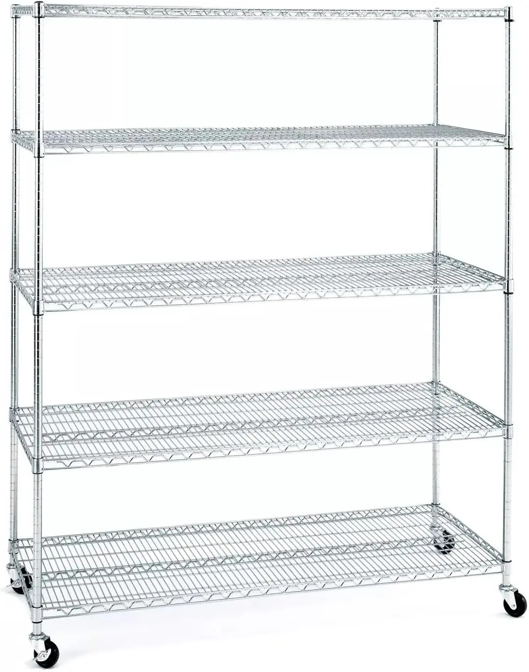 Seville Classics UltraDurable Heavy Duty NSF Solid Steel Wire Rack Storage Unit Wheels, 5-Tier Shelving, 60" W x 24" D
Seville Classics UltraDurable Heavy Duty NSF Solid Steel Wire Rack Storage Unit Wheels, 5-Tier Shelving, 60" W x 24" D