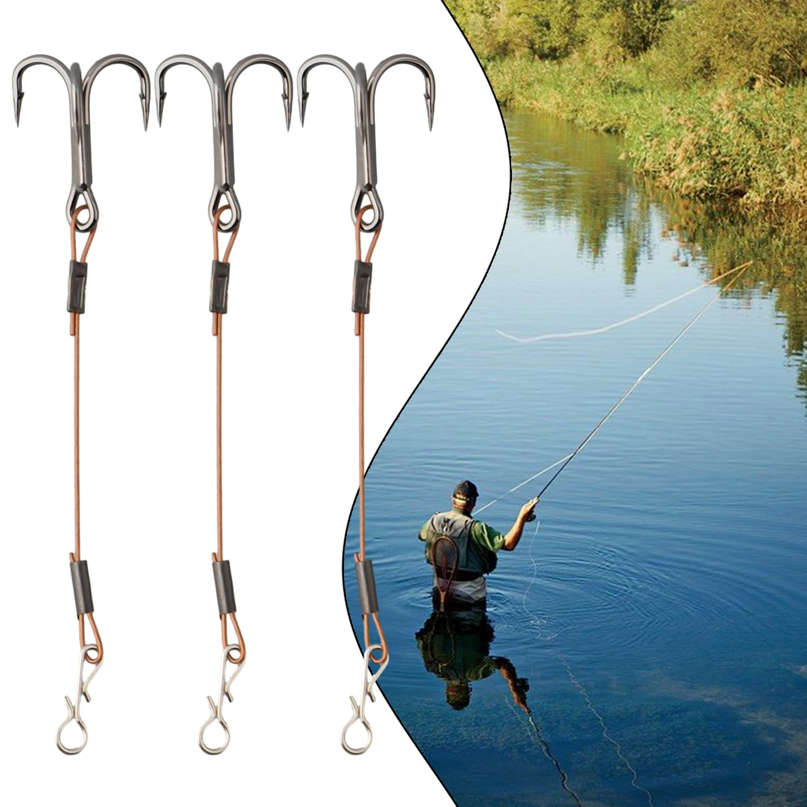 3pcs Treble Hooks Stainless Steel Pike Perch Bass Lure Fishing Stingers Treble Hooks Fishing Accessories
3pcs Treble Hooks Stainless Steel Pike Perch Bass Lure Fishing Stingers Treble Hooks Fishing Accessories
