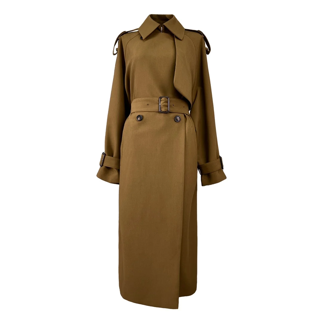

Женское длинное шерстяное пальто, облегающее длинное зимнее пальто, роскошное шерстяное пальто для женщин 2023, Элегантное зимнее пальто