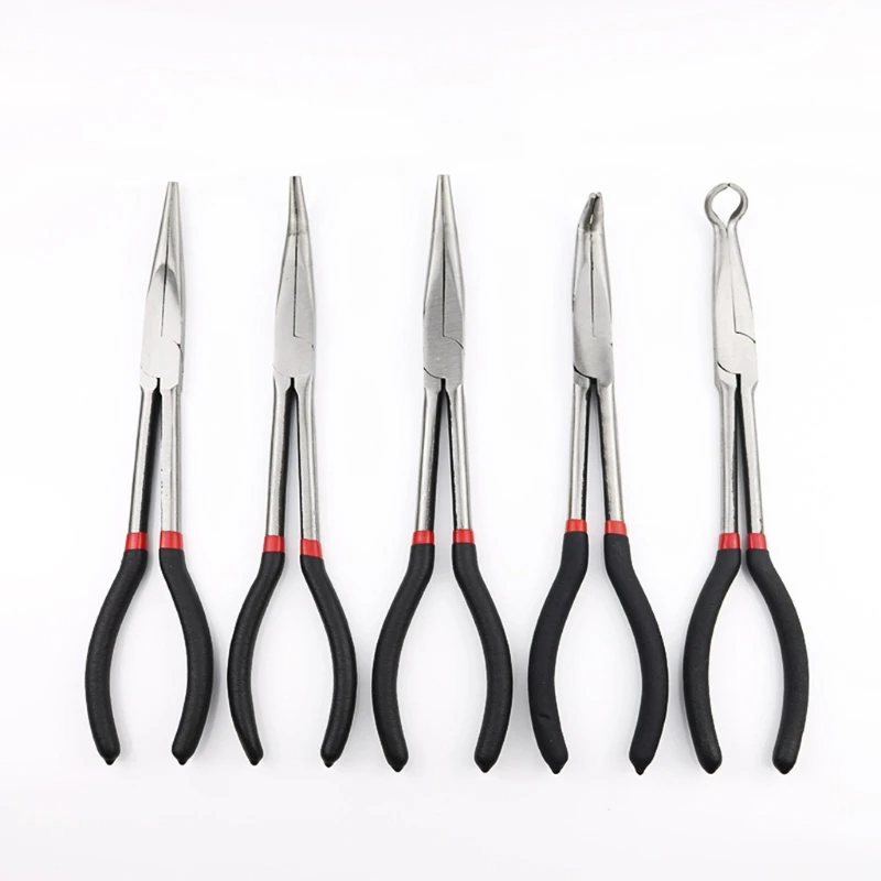 Y1UB 5 Pieces Straight 90° 45° 20° Bent Double-X Hose Grip Pliers 11'' Pliers for Jewelry Making Hard-to-reach Narrow Space
Y1UB 5 Pieces Straight 90° 45° 20° Bent Double-X Hose Grip Pliers 11'' Pliers for Jewelry Making Hard-to-reach Narrow Space