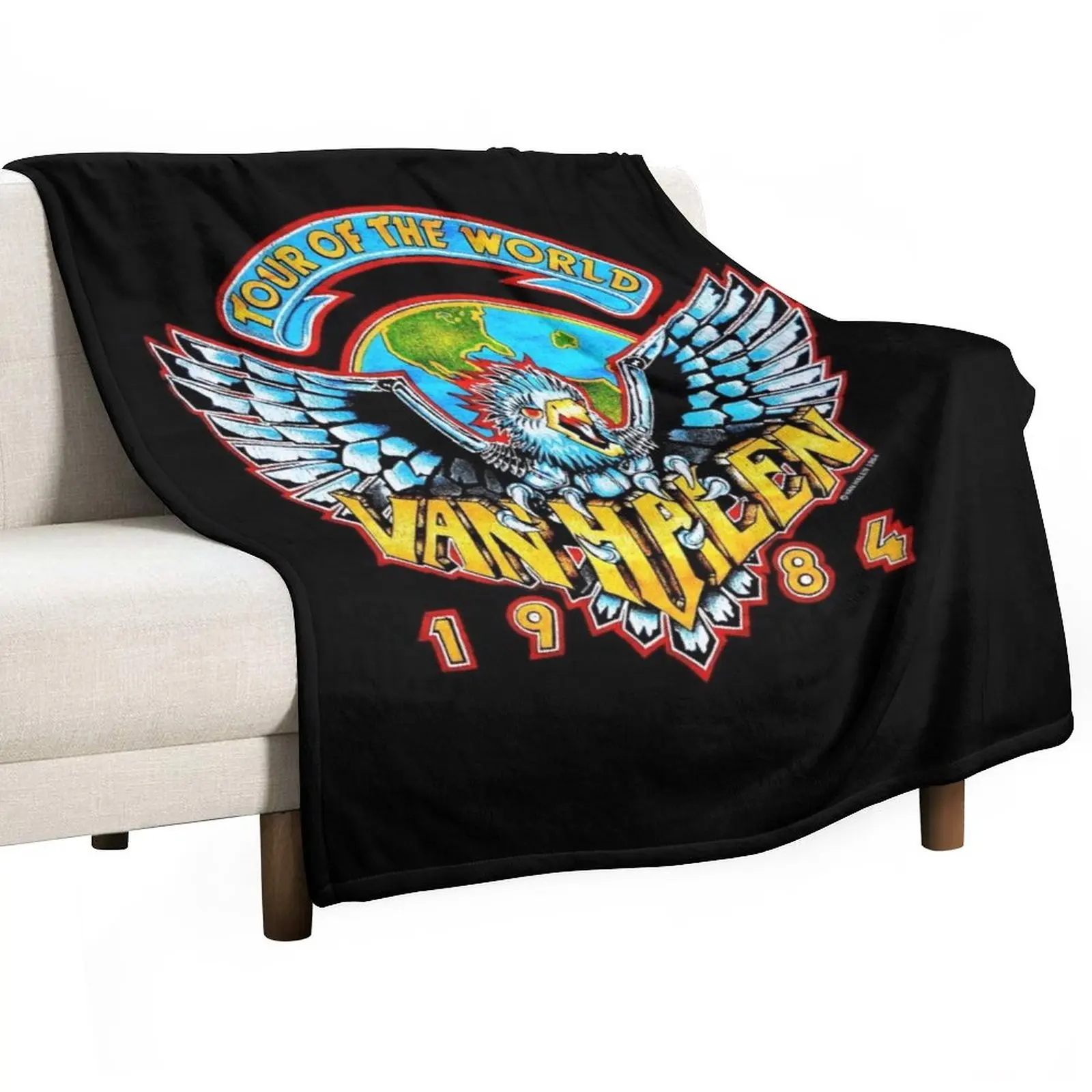 

eagles van fly Throw Blanket Retros Fluffy Softs Thermals For Travel Blankets