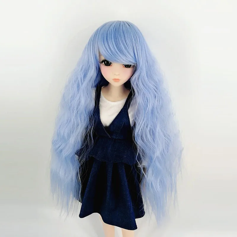 

BJD SD 1/3 1/4 1/6 1/8 baby hair slanted bangs instant noodles high temperature fiber rolled doll wig 24 color