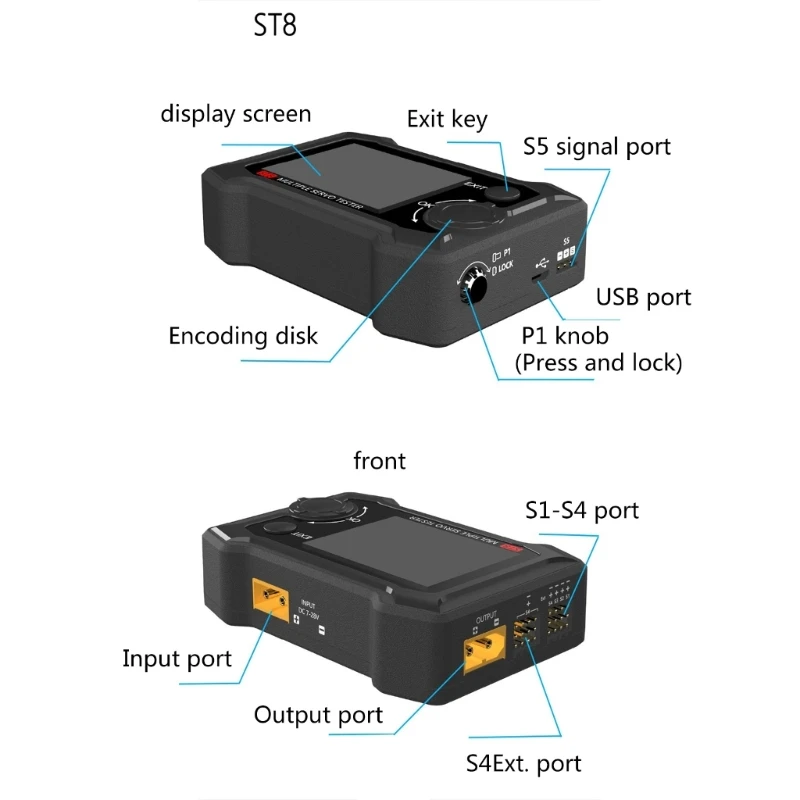 

ST8 8CH Tester PWM/PPM/SBUS Speed Liner Step Servos Tests with 2.4" LCD for Evaluating Multiple Servos 95AF