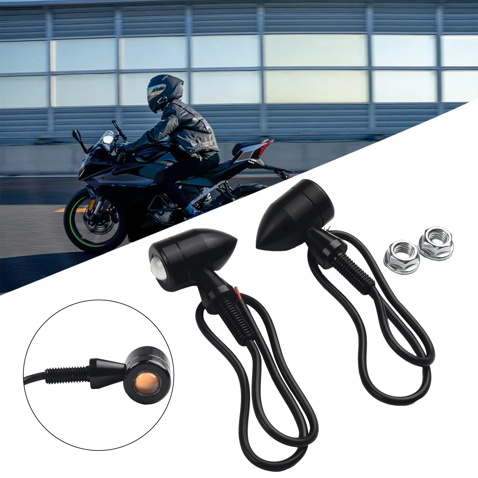 2pc 12V 120LM Motorcycle Light Led Turn Signal Light Mini Amber Flashing Light Indicator Motorcycle Signal Lamp Universal Light
2pc 12V 120LM Motorcycle Light Led Turn Signal Light Mini Amber Flashing Light Indicator Motorcycle Signal Lamp Universal Light