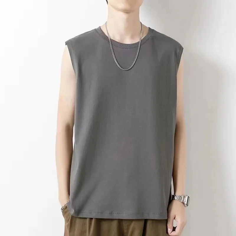 Summer Casual Pullover Shirt Tess Vest Men's Loose Sleeveless Cool Boy Sports Tops Solid Print Cotton Solid Versatile
Summer Casual Pullover Shirt Tess Vest Men's Loose Sleeveless Cool Boy Sports Tops Solid Print Cotton Solid Versatile