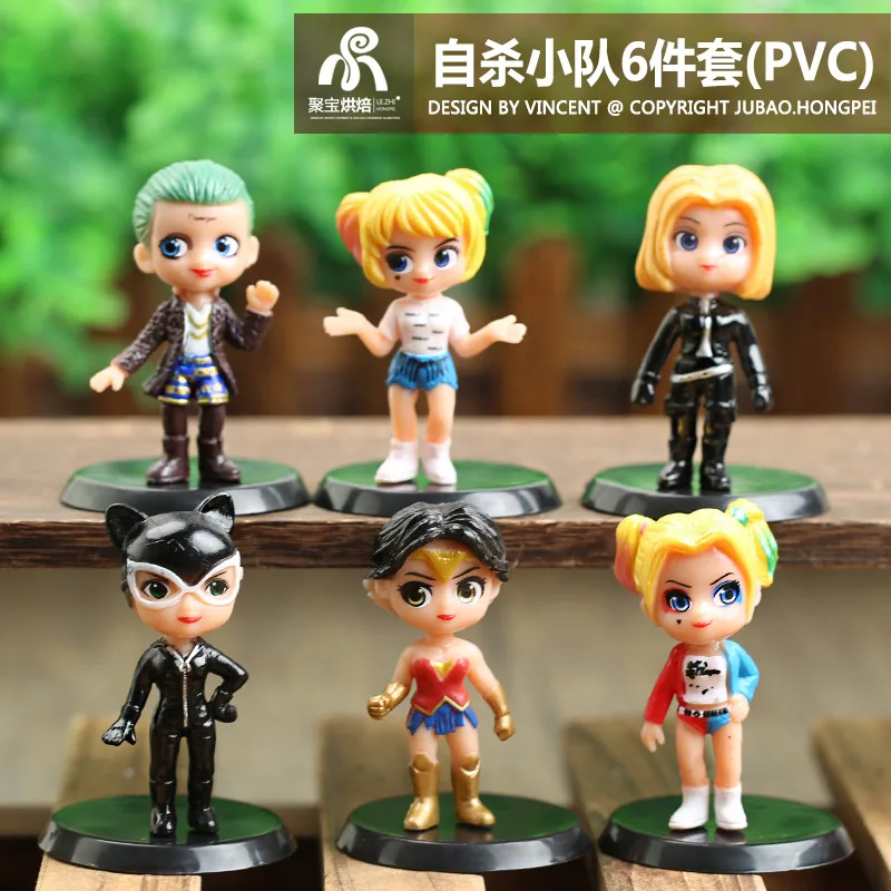 6-piece Marvel DC Anime suicide squad X Task Force Harley Quinn Joker Wonder Woman Catwoman Doll Cake Decoration Handmade model
6-piece Marvel DC Anime suicide squad X Task Force Harley Quinn Joker Wonder Woman Catwoman Doll Cake Decoration Handmade model