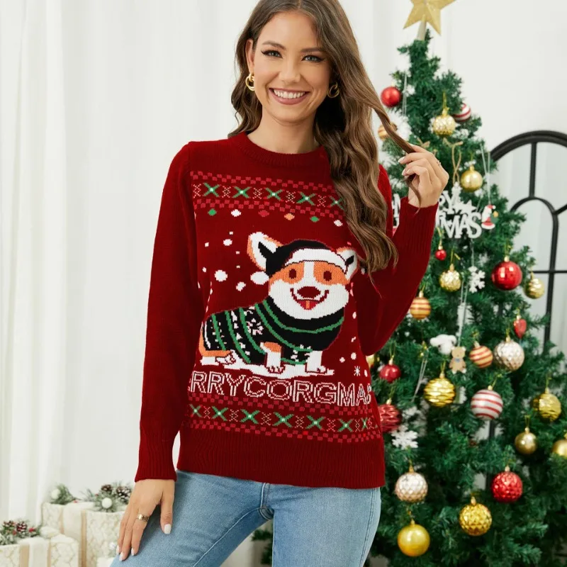 Sweater Women's 2023 Christmas New Knitted Bottom Sweater Pullover Jacquard Sweater Свитер Chandail Suéter Свитер Женский
Sweater Women's 2023 Christmas New Knitted Bottom Sweater Pullover Jacquard Sweater Свитер Chandail Suéter Свитер Женский