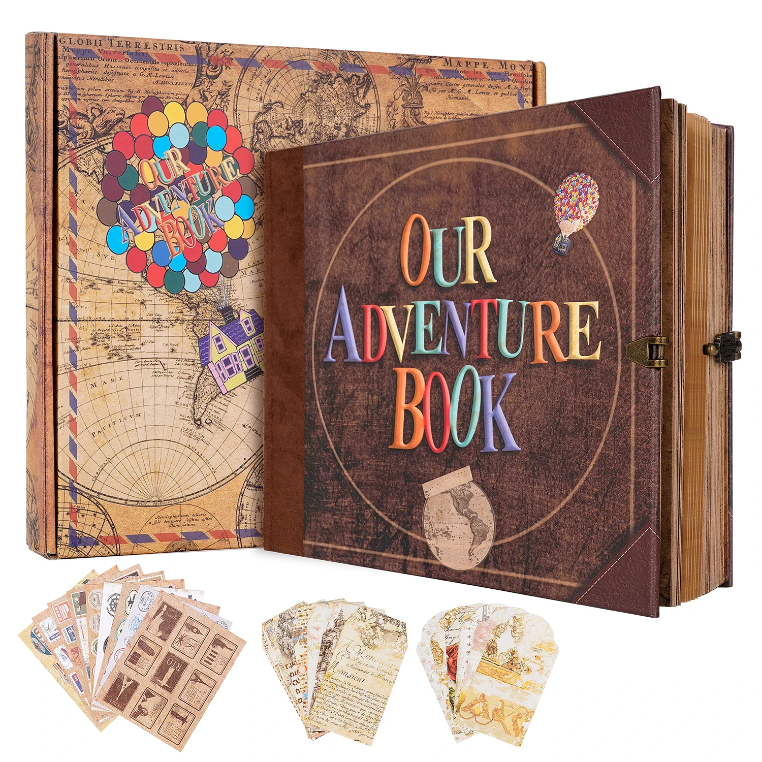 60/146 Pages Photo Album DIY Our Adventure Book Handmade Box Balloon Travel Album Vintage Kraft Anniversary Wedding Memory Gift
60/146 Pages Photo Album DIY Our Adventure Book Handmade Box Balloon Travel Album Vintage Kraft Anniversary Wedding Memory Gift