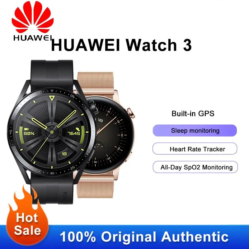 

Смарт-часы HUAWEI WATCH GT 3 женские, повседневные умные часы с мониторингом насыщенности крови кислородом, зарядкой от аккумулятора, Пульсометром