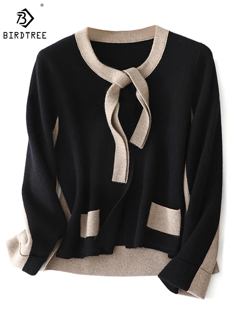 Birdtree 30% кашемир 70% шерсть пуловер шарф воротник с длинными рукавами удобный мягкий теплый свободный простой свитер Осень новинка T306104QD
Birdtree 30% кашемир 70% шерсть пуловер шарф воротник с длинными рукавами удобный мягкий теплый свободный простой свитер Осень новинка T306104QD