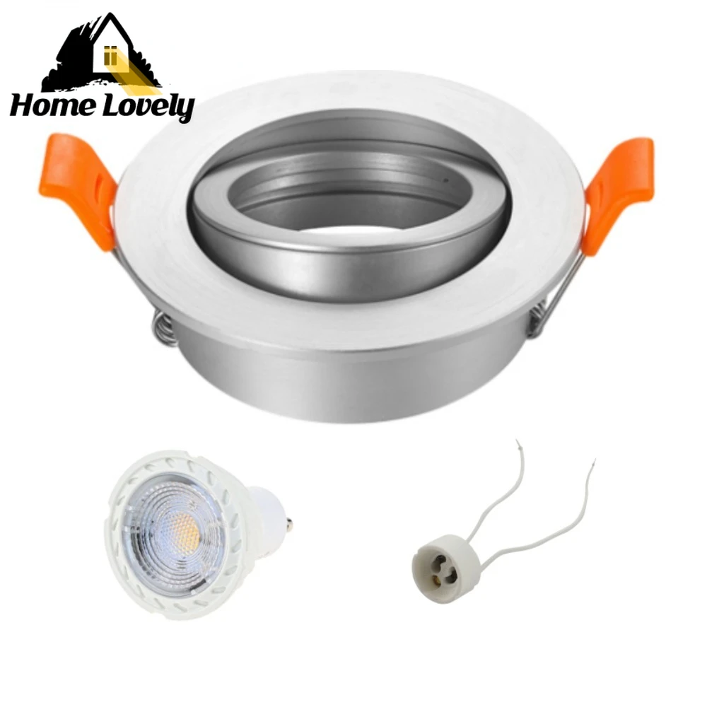 Black White Silver Round Recessed LED Spotlight Adjustable Frame with 6W MR16 GU10 Socket Bulb Fixture Downlight Holder
Black White Silver Round Recessed LED Spotlight Adjustable Frame with 6W MR16 GU10 Socket Bulb Fixture Downlight Holder