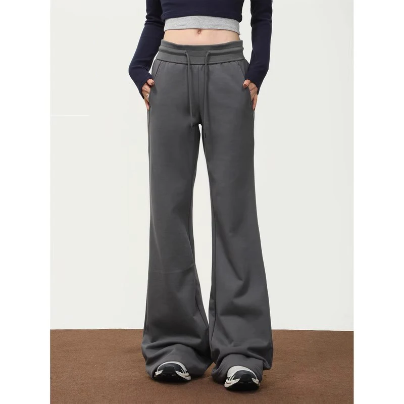 Осенние черные расклешенные брюки с высокой талией, винтажные облегающие брюки, модная повседневная одежда для женщин, уличные однотонные брюки
Осенние черные расклешенные брюки с высокой талией, винтажные облегающие брюки, модная повседневная одежда для женщин, уличные однотонные брюки