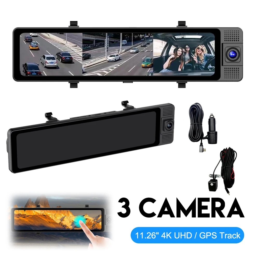 3 Camera Dash Cam 4K Car DVR Front Inside Rear 1080P GPS Tracking Night Vision Video Registrator Dashcam Parking Monitor
3 Camera Dash Cam 4K Car DVR Front Inside Rear 1080P GPS Tracking Night Vision Video Registrator Dashcam Parking Monitor