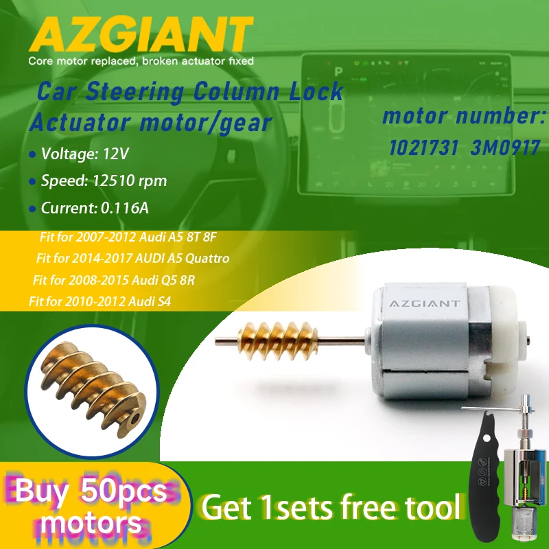 Car Steering Lock Actuatormotor 1021731 Worm Tools for Audi A5 8T 8F Quattro Q5 8R S4 copper Brand New Auto Replacement Parts
Car Steering Lock Actuatormotor 1021731 Worm Tools for Audi A5 8T 8F Quattro Q5 8R S4 copper Brand New Auto Replacement Parts