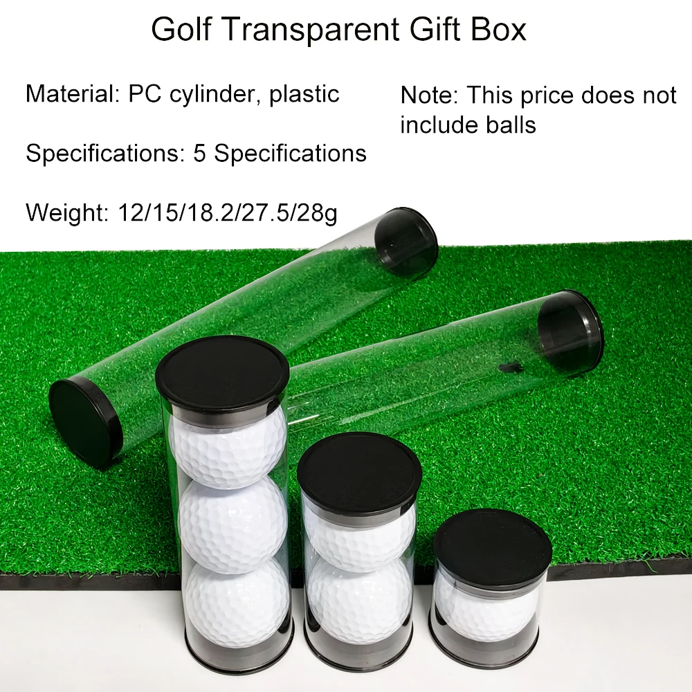 Portable Golf Ball Tube PC Transparent Round Plastic Packaging Box Various Specifications Balls Golfs Container Case Gift Box Portable Golf Ball Tube PC Transparent Round Plastic Packaging Box Various Specifications Balls Golfs Container Case Gift Box