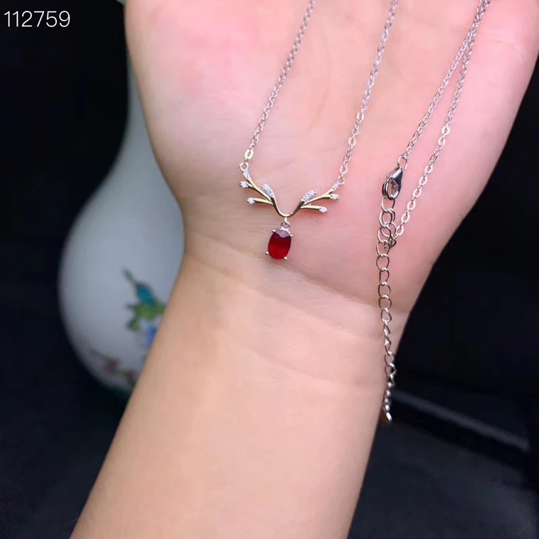 HTSS2 exquisite red ruby necklace for women silver collarbone necklace natural gem real 925 silver girl party gift
HTSS2 exquisite red ruby necklace for women silver collarbone necklace natural gem real 925 silver girl party gift