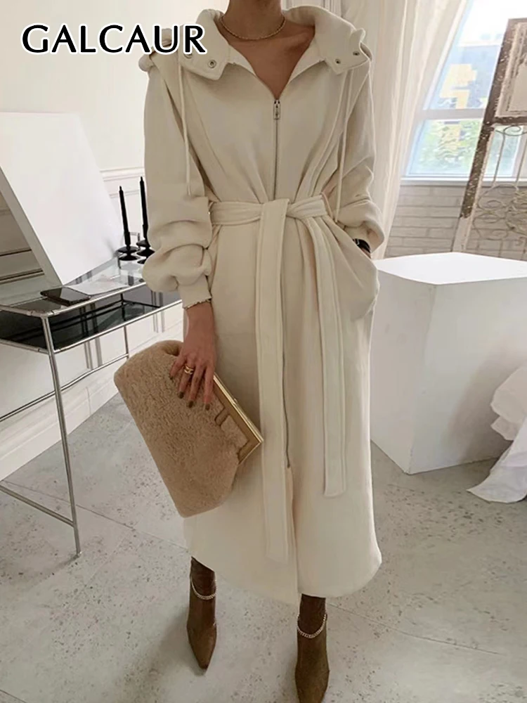 GALCAUR Vintage Sweatshirt Dresses For Women Drawstring Hooded Long Sleeve High Waist Patchwork Belt Korean Dress Female 2022
GALCAUR Vintage Sweatshirt Dresses For Women Drawstring Hooded Long Sleeve High Waist Patchwork Belt Korean Dress Female 2022