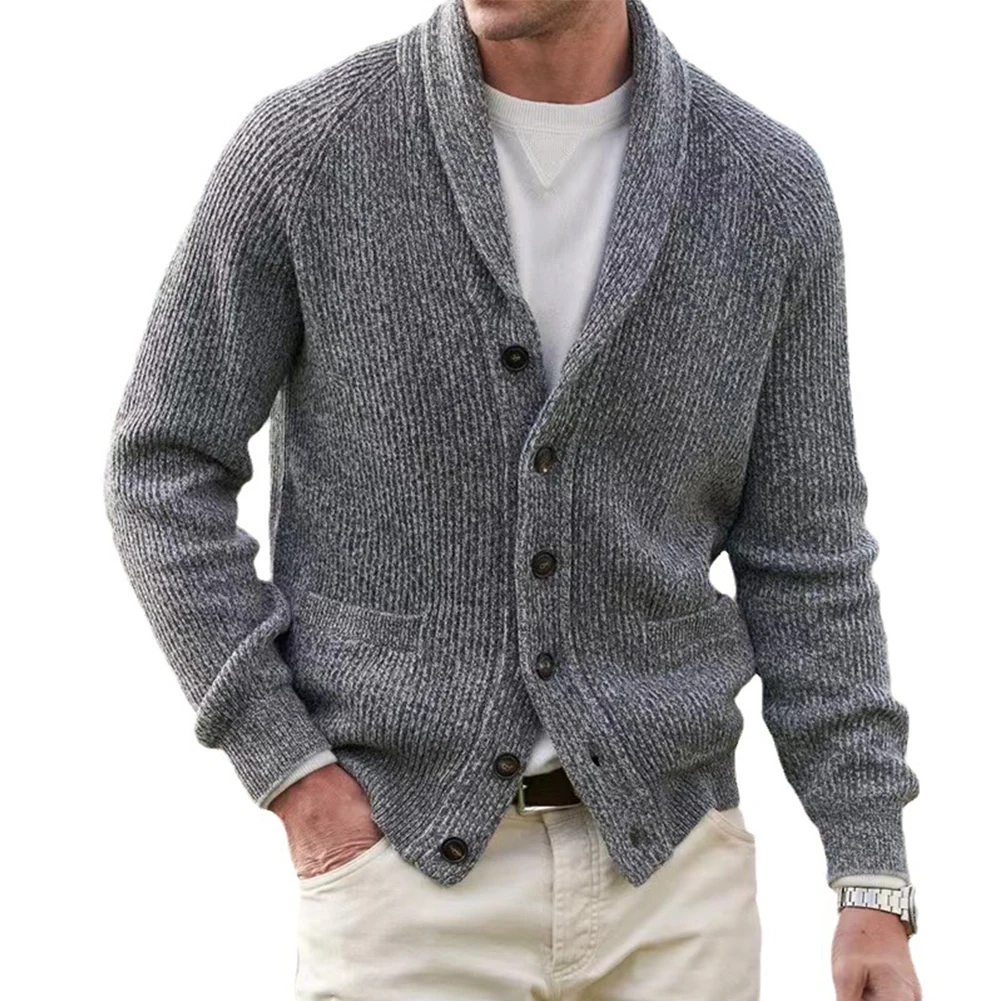 Fashion Men's Cardigan Sweaters Single Breasted Solid Color Lapel V Neck Long Sleeve Solid Color New Knit Outwear Sweater Coat
Fashion Men's Cardigan Sweaters Single Breasted Solid Color Lapel V Neck Long Sleeve Solid Color New Knit Outwear Sweater Coat