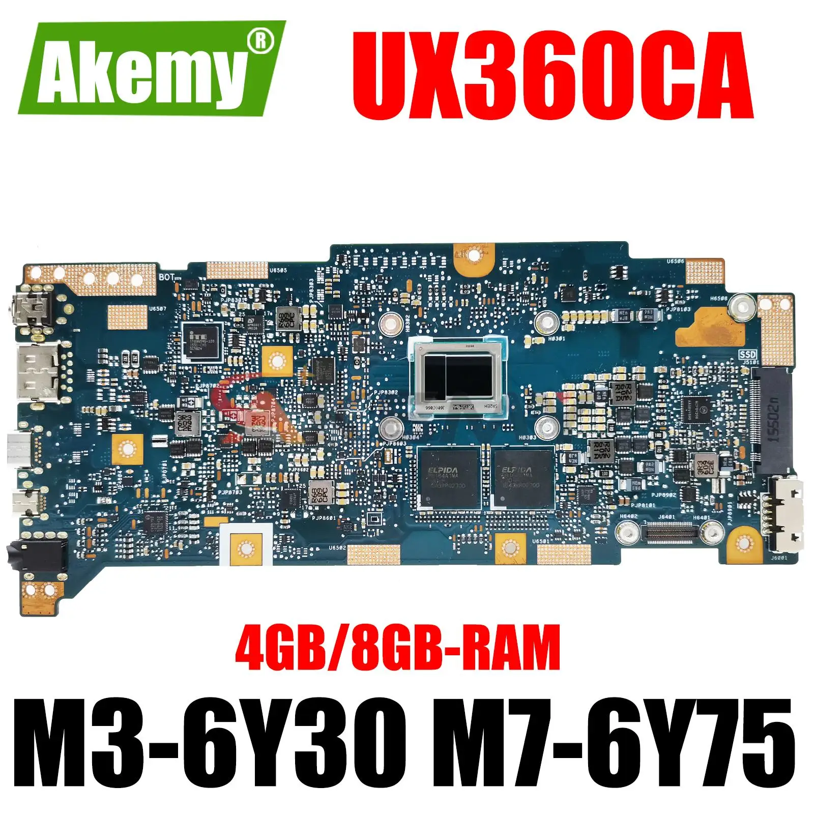 

UX360CA Laptop Motherboard M3-6Y30 7Y30 M7-6Y75 I5-7Y54 4GB/8GB-RAM For ASUS Zenbook UX360C UX360CAK Ultrabook Mainboard