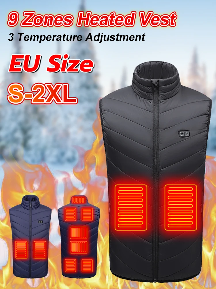 9 Heating Zones Heated Vest for Men Women USB Powered 3 Gear Temperature Control Winter Warm Vest for Outdoor Hiking Camping
9 Heating Zones Heated Vest for Men Women USB Powered 3 Gear Temperature Control Winter Warm Vest for Outdoor Hiking Camping