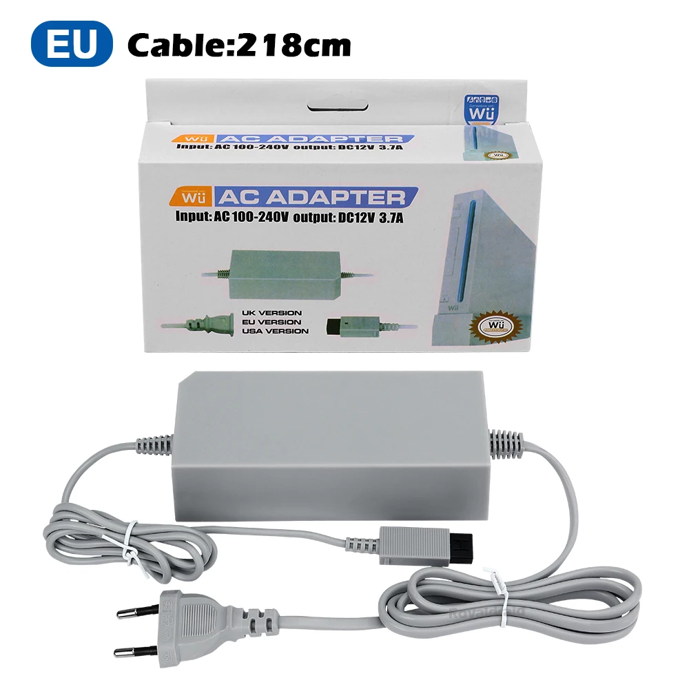 NEW For Wii Game Console AC Adapter 100-240V 12V 3.7A Home Wall Power Supply AC Charger Adapter EU US Plug High Quality NEW For Wii Game Console AC Adapter 100-240V 12V 3.7A Home Wall Power Supply AC Charger Adapter EU US Plug High Quality