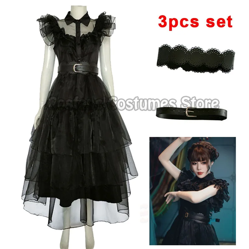 Wednesday Addams Cosplay Dress for Women Girls Movie Wednesday Cosplay Costumes Black Lolita Dresses Halloween Party Women Cloth
Wednesday Addams Cosplay Dress for Women Girls Movie Wednesday Cosplay Costumes Black Lolita Dresses Halloween Party Women Cloth